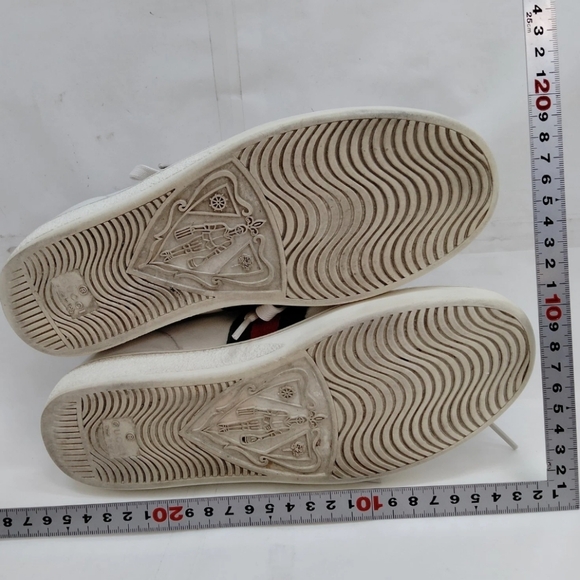 Gucci Sneakers Leather Ace Sherry Line Pearl Studs Size 36.5 - Picture 9 of 11